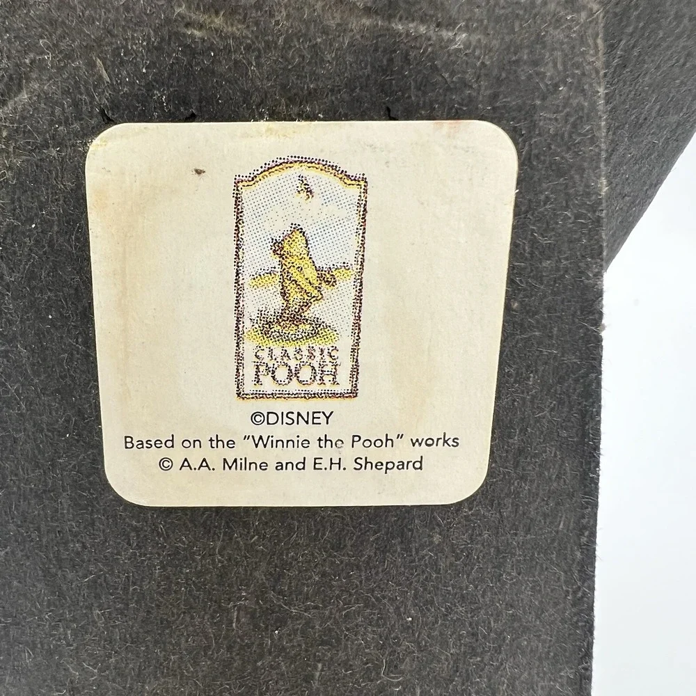 Vintage Disney Winnie The Pooh Picture Shadowbox Glass Frame Free Standing READ